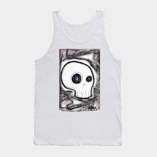 'Expresionist Skull' Tank Top